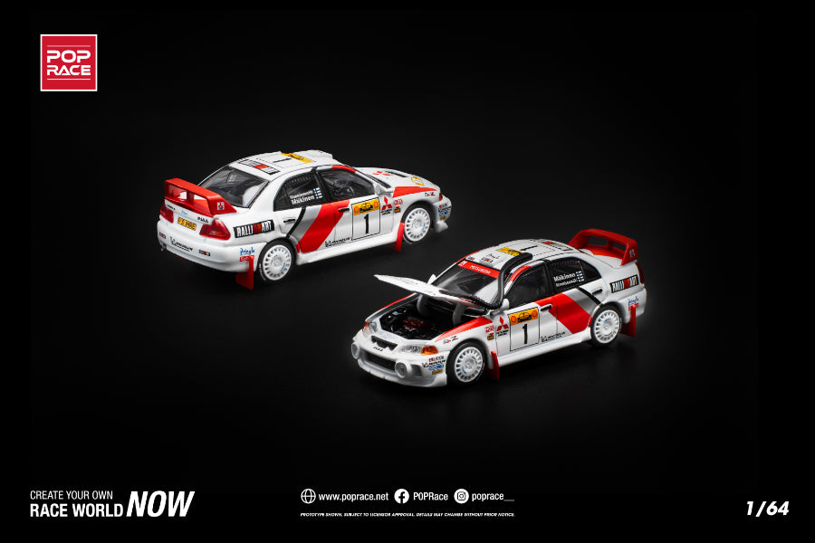 Pop Race 1:64 Mitsubishi Evolution IV - SAFARI RALLY KENYA