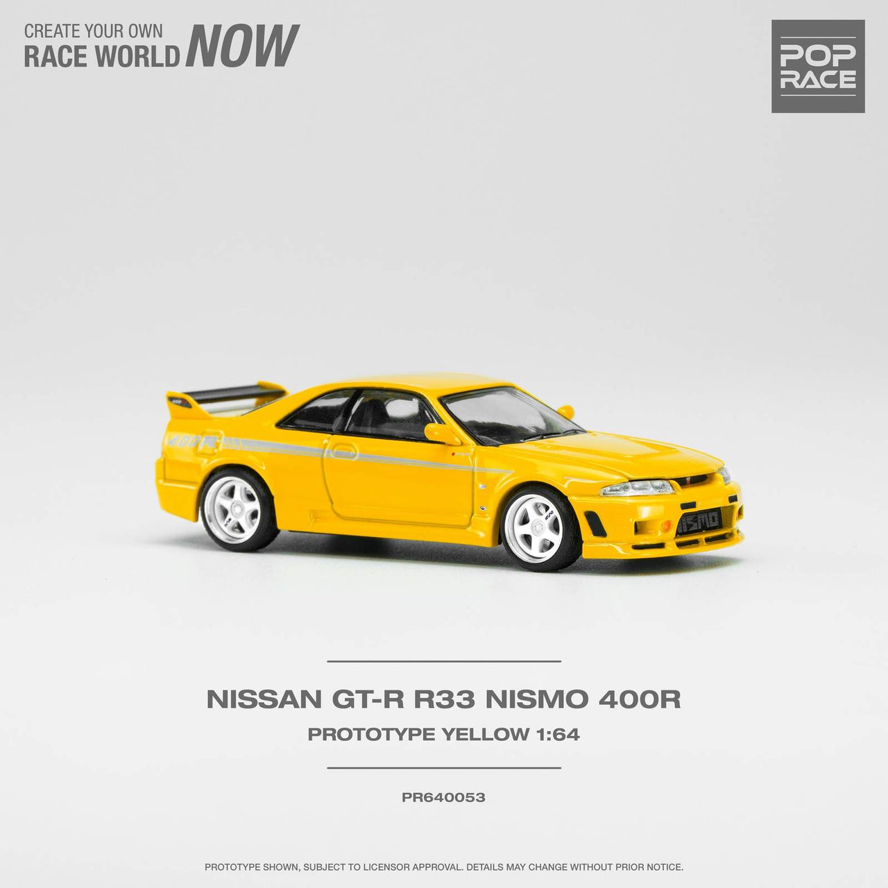 Pop Race 1:64 Nissan GT-R Nismo 400R Prototype Yellow