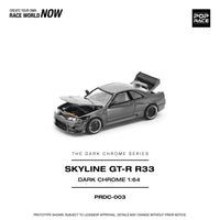 Thumbnail for Pop Race 1:64 Nissan R33 GTR DARK CHROME