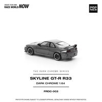 Thumbnail for Pop Race 1:64 Nissan R33 GTR DARK CHROME
