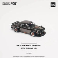 Thumbnail for Pop Race 1:64 Nissan Skyline GT-R V8 Drift Hakosuka DARK CHROME