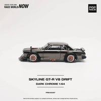 Thumbnail for Pop Race 1:64 Nissan Skyline GT-R V8 Drift Hakosuka DARK CHROME