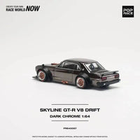 Thumbnail for Pop Race 1:64 Nissan Skyline GT-R V8 Drift Hakosuka DARK CHROME