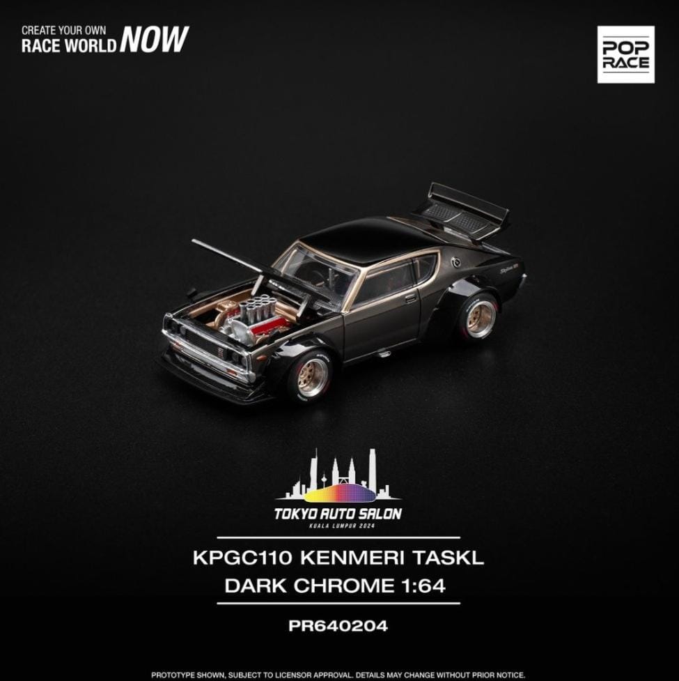 Pop Race 1:64 Nissan Skyline KPGC110 KENMERI TOKYO AUTO SALON EXCLUSIVE