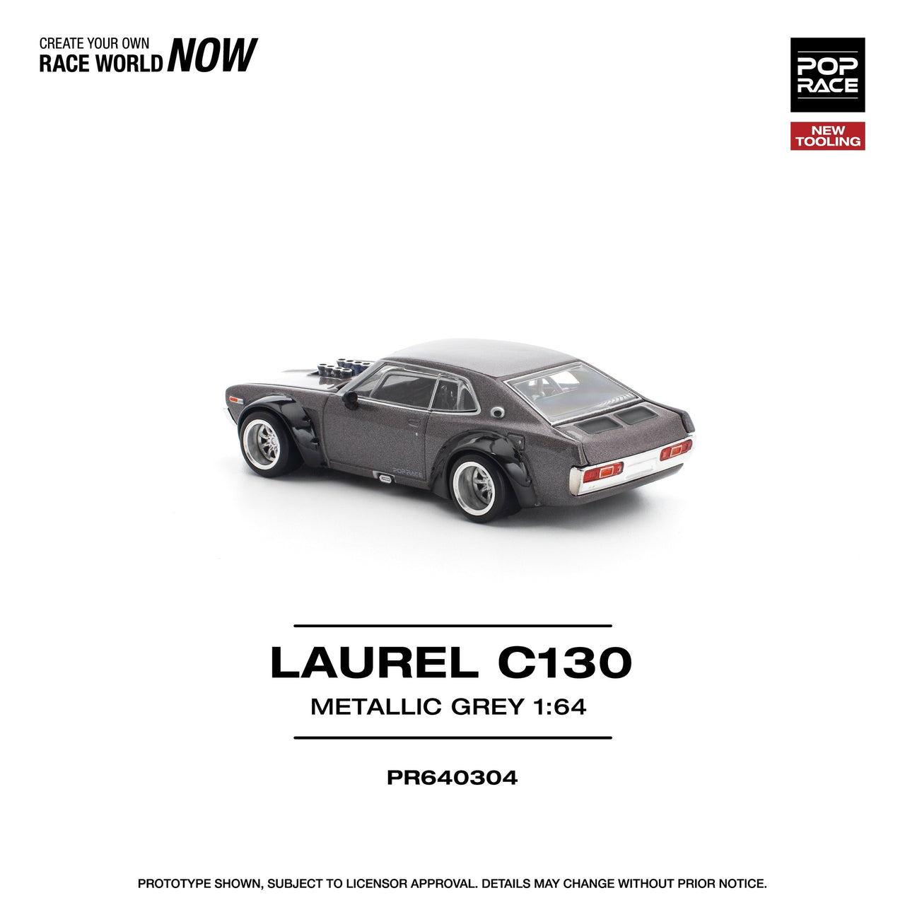 Pop Race 1:64 Nissan Skyline Laurel C130 Metallic Grey
