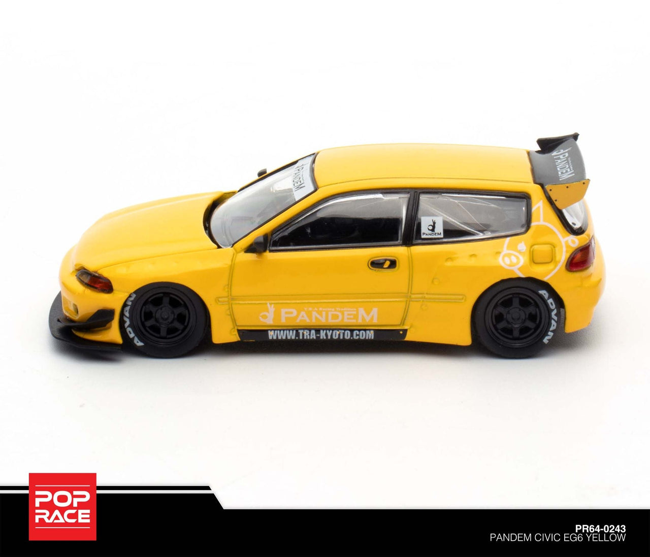 Tarmac Works 1:18 Honda Civic EG6 Spoon Group A carreras blanco / estera negro T01-WH modelo Tarmac Works 1:18 Honda Civic EG6 Spoon Group A carreras blanco / estera negro T01-WH modelo