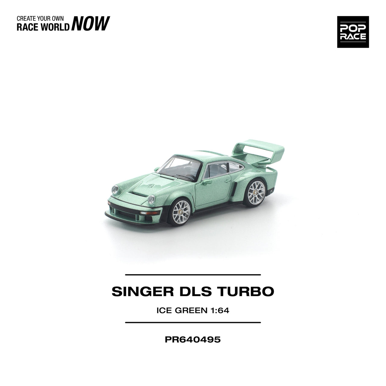 Pop Race 1:64 Porsche 911 Singer DLS Turbo Die-Cast Model – Ice Green Pre-Order