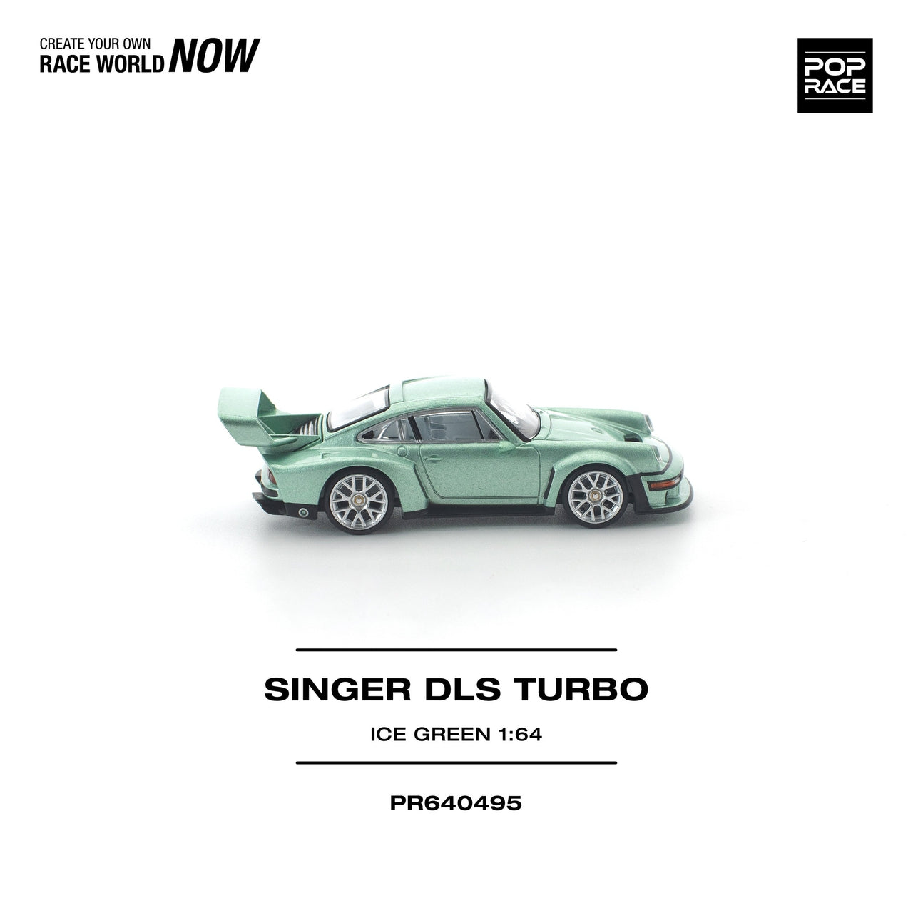 Pop Race 1:64 Porsche 911 Singer DLS Turbo Die-Cast Model – Ice Green Pre-Order