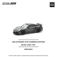 Thumbnail for Pop Race 1:64 Porsche 992 Stinger GTR Carbon Edition Blue Line