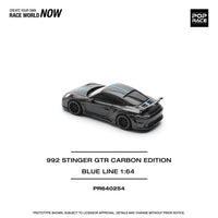 Thumbnail for Pop Race 1:64 Porsche 992 Stinger GTR Carbon Edition Blue Line