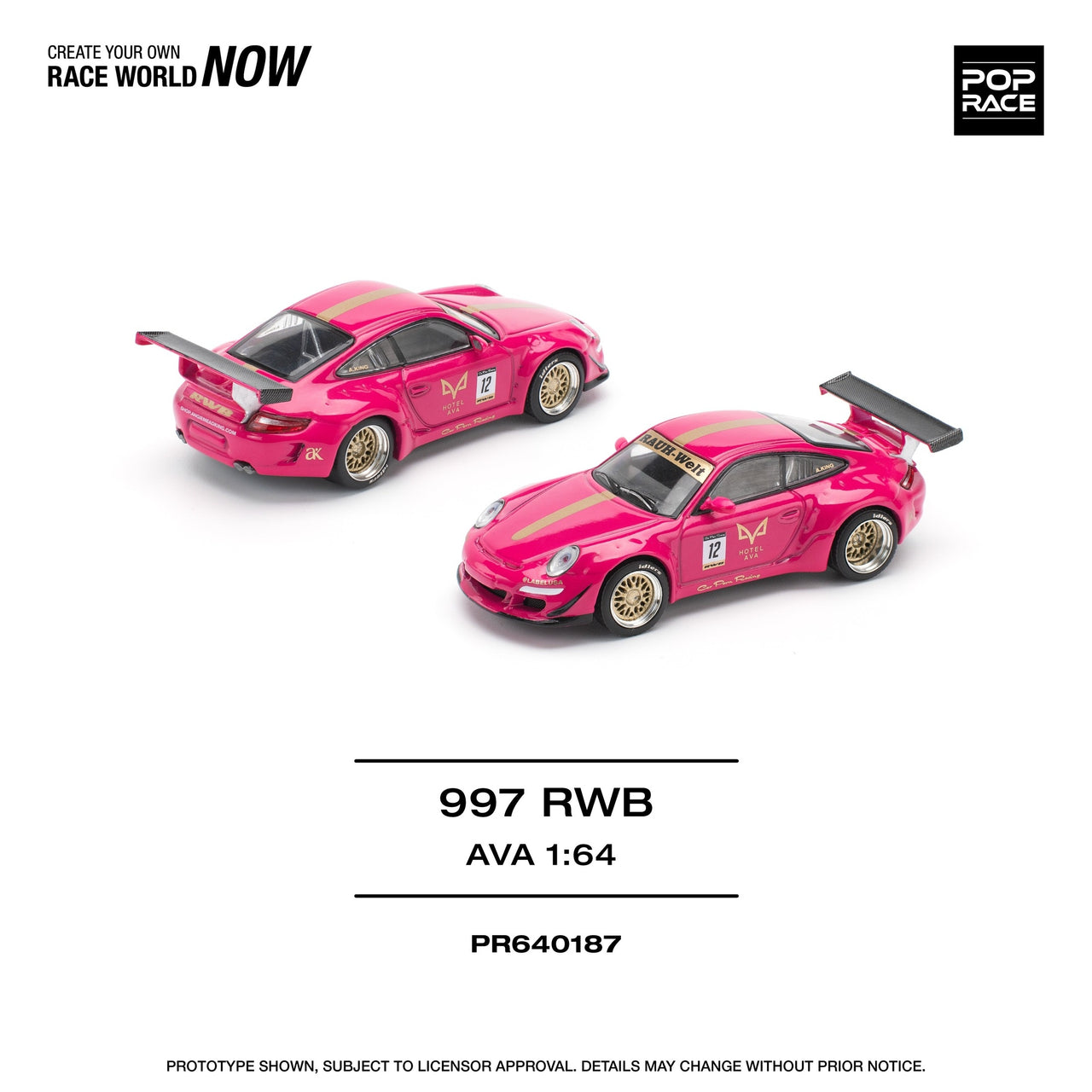 Pop Race 1:64 Porsche 997 RWB AVA