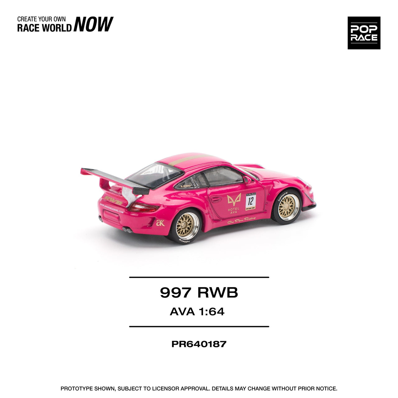 Pop Race 1:64 Porsche 997 RWB AVA