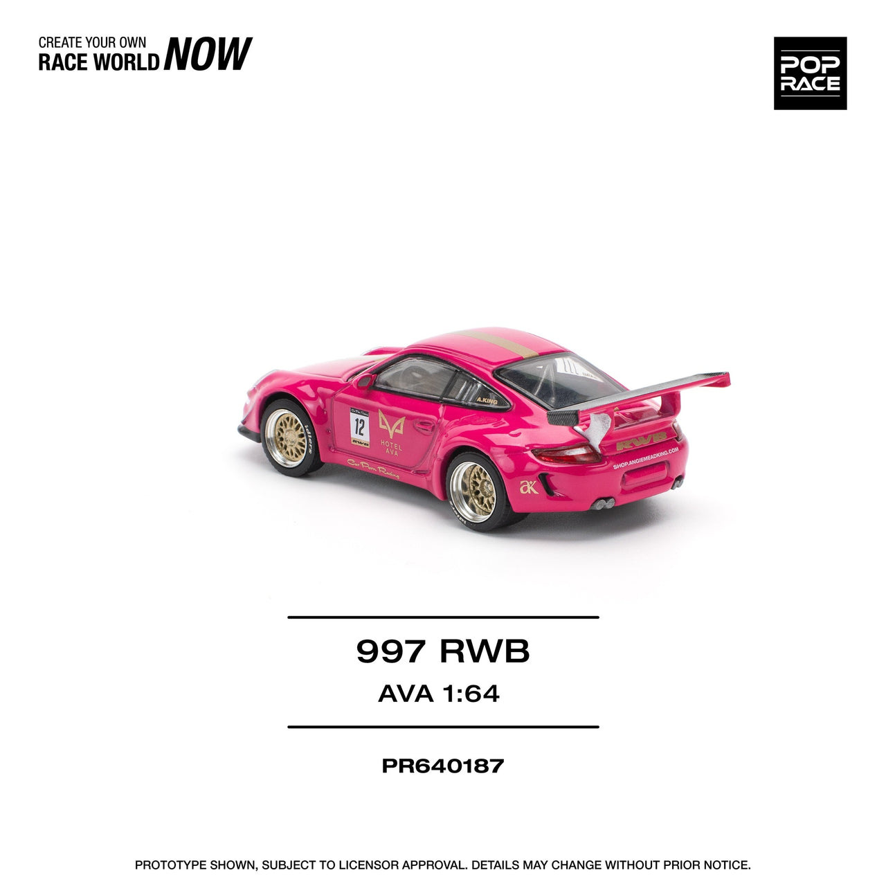 Pop Race 1:64 Porsche 997 RWB AVA