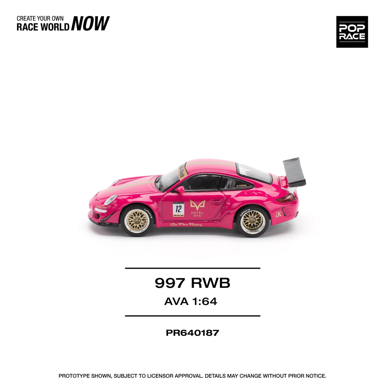 Pop Race 1:64 Porsche 997 RWB AVA