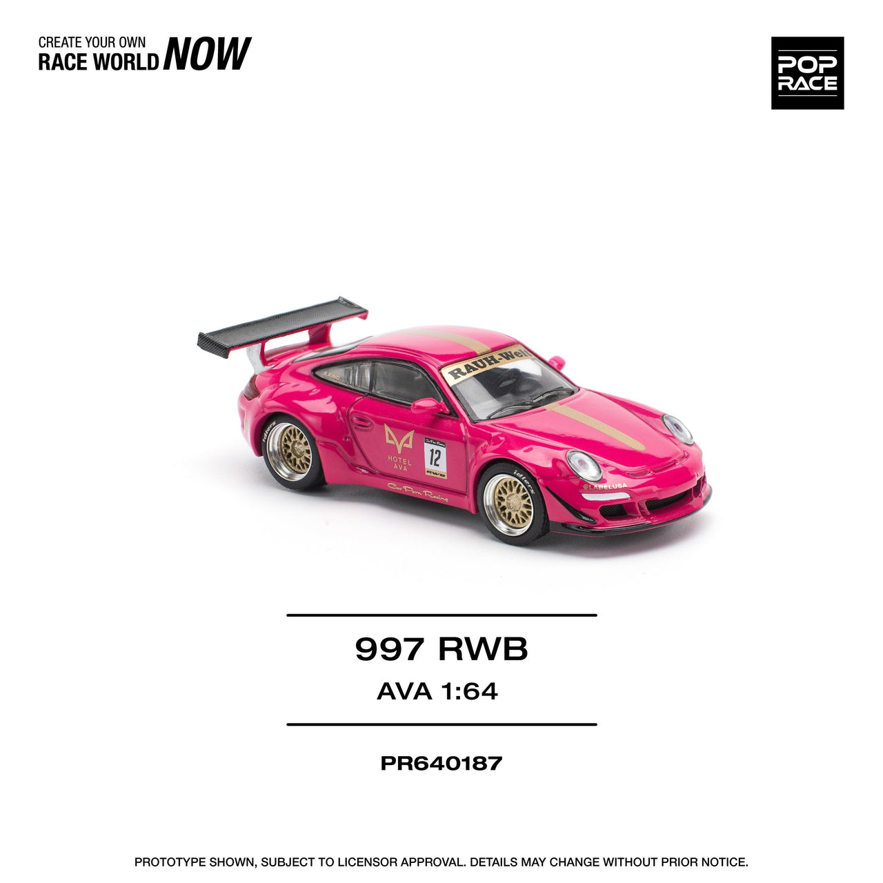 Pop Race 1:64 Porsche 997 RWB AVA