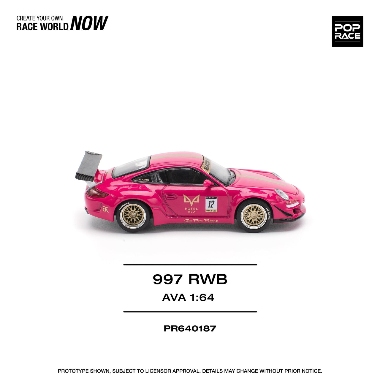 Pop Race 1:64 Porsche 997 RWB AVA