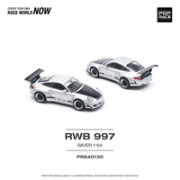 Thumbnail for Pop Race 1:64 Porsche RWB 997 Silver