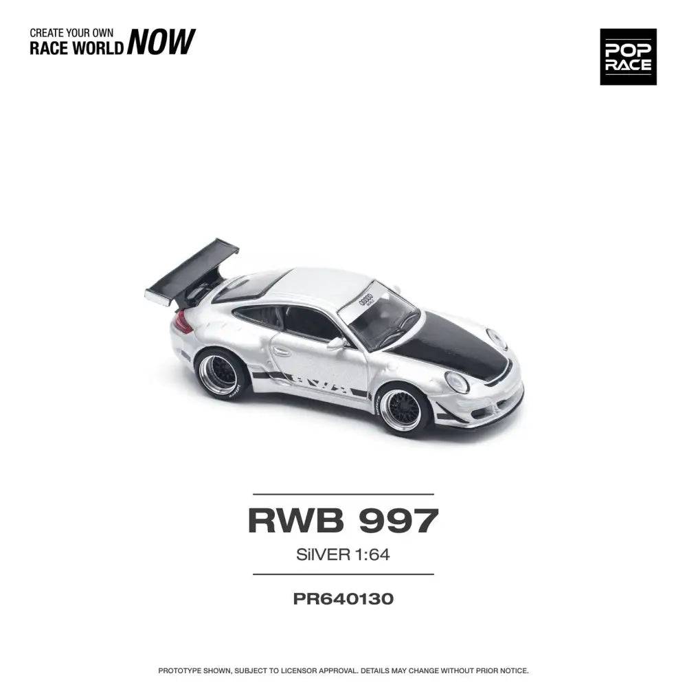 Pop Race 1:64 Porsche RWB 997 Silver