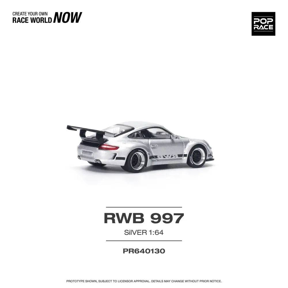 Pop Race 1:64 Porsche RWB 997 Silver