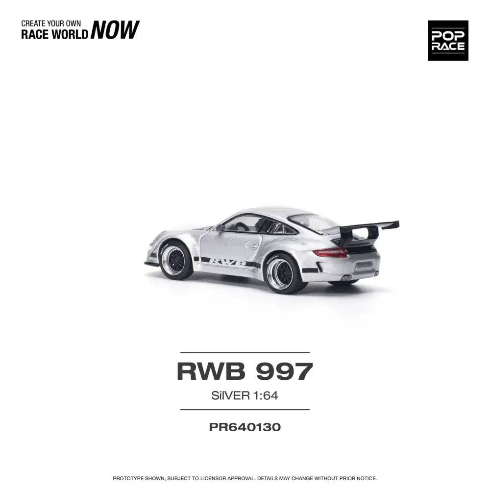 Pop Race 1:64 Porsche RWB 997 Silver