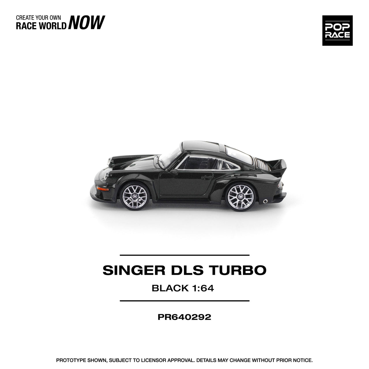 PRE-ORDER Pop Race 1:64 Porsche Singer DLS TURBO Black PR640292