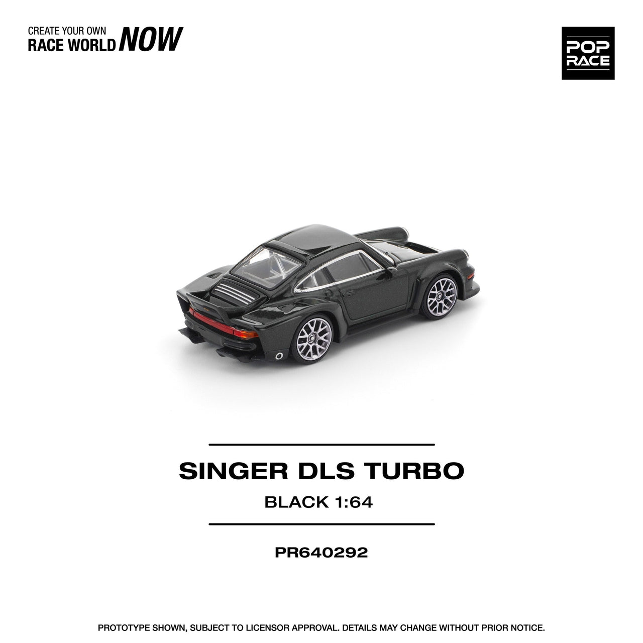 PRE-ORDER Pop Race 1:64 Porsche Singer DLS TURBO Black PR640292