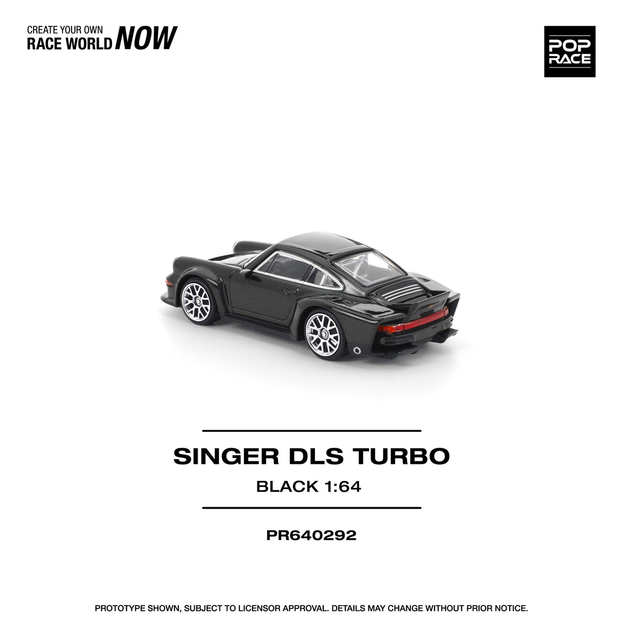 PRE-ORDER Pop Race 1:64 Porsche Singer DLS TURBO Black PR640292