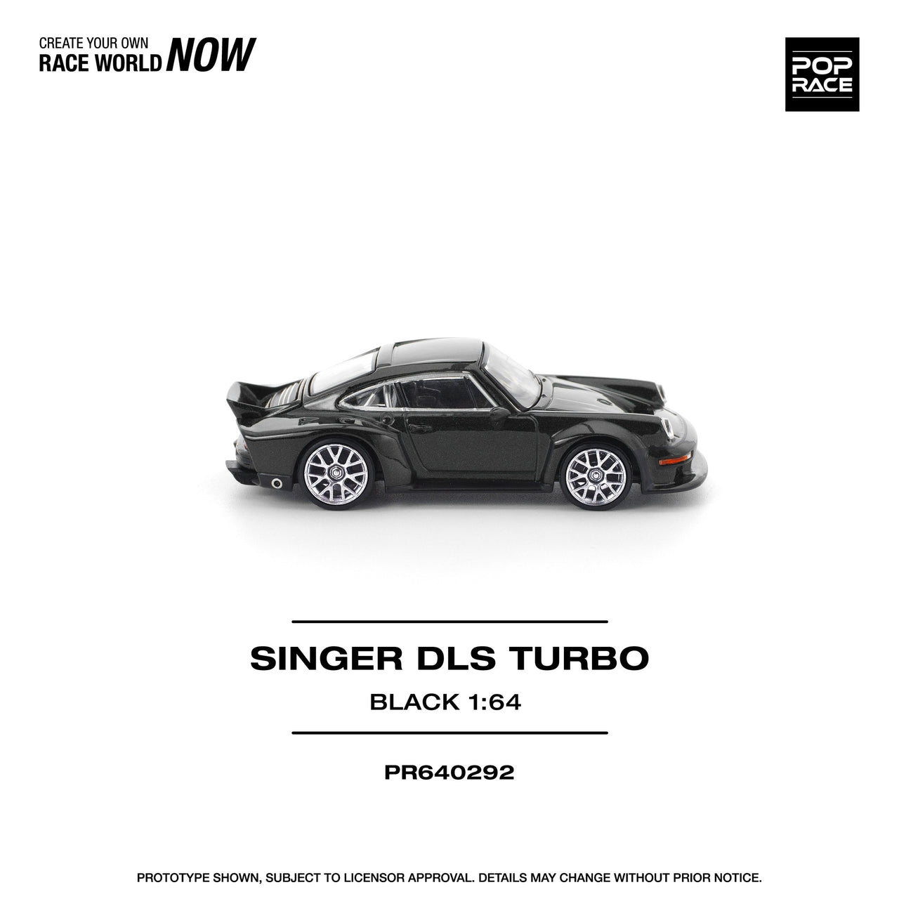 PRE-ORDER Pop Race 1:64 Porsche Singer DLS TURBO Black PR640292