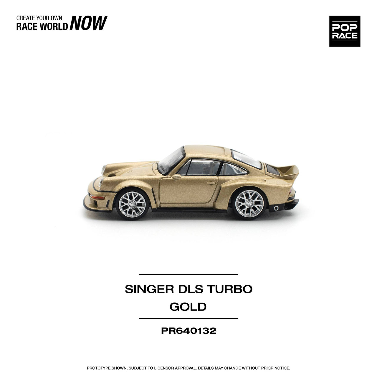 Pop Race 1:64 Porsche Singer DLS Turbo ROAD GOLD