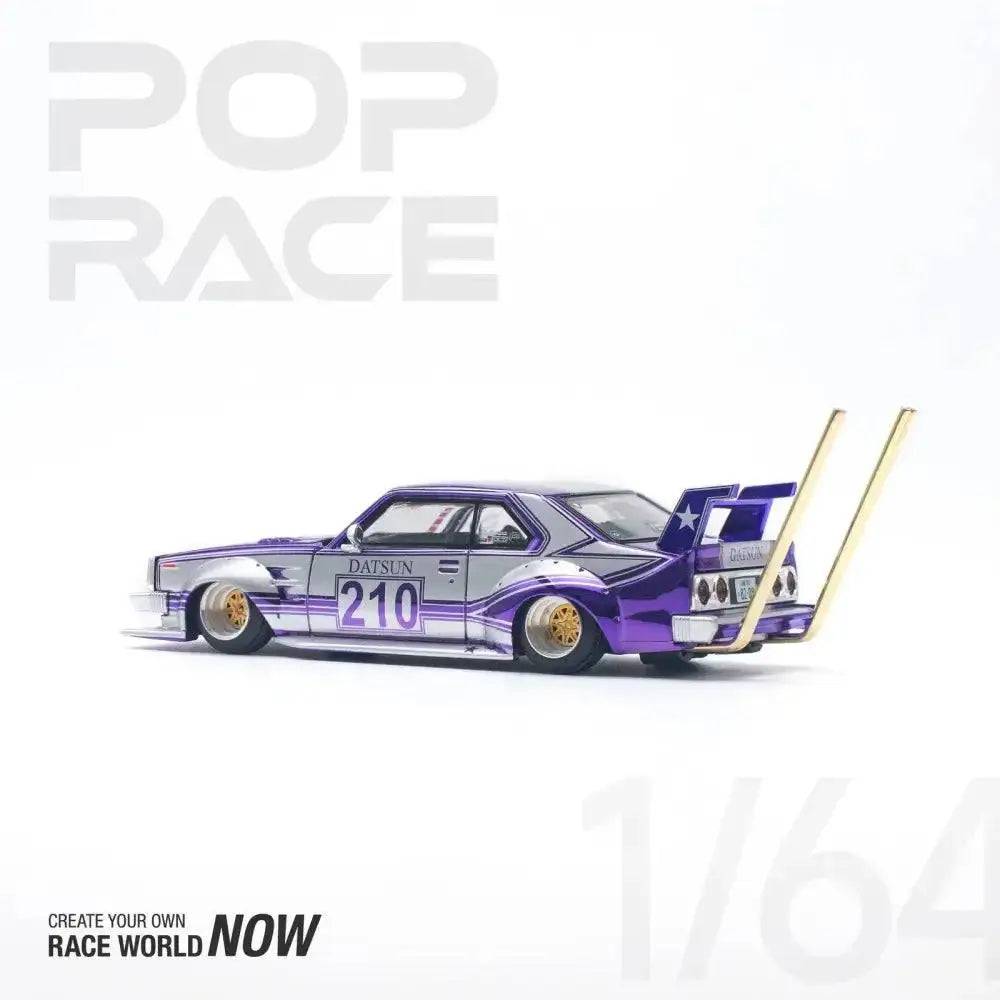 Pop Race 1:64 Skyline C210 Kaido Racer BOSOZOKU Style PURPLE CHROME/SILVER