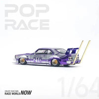 Thumbnail for Pop Race 1:64 Skyline C210 Kaido Racer BOSOZOKU Style PURPLE CHROME/SILVER