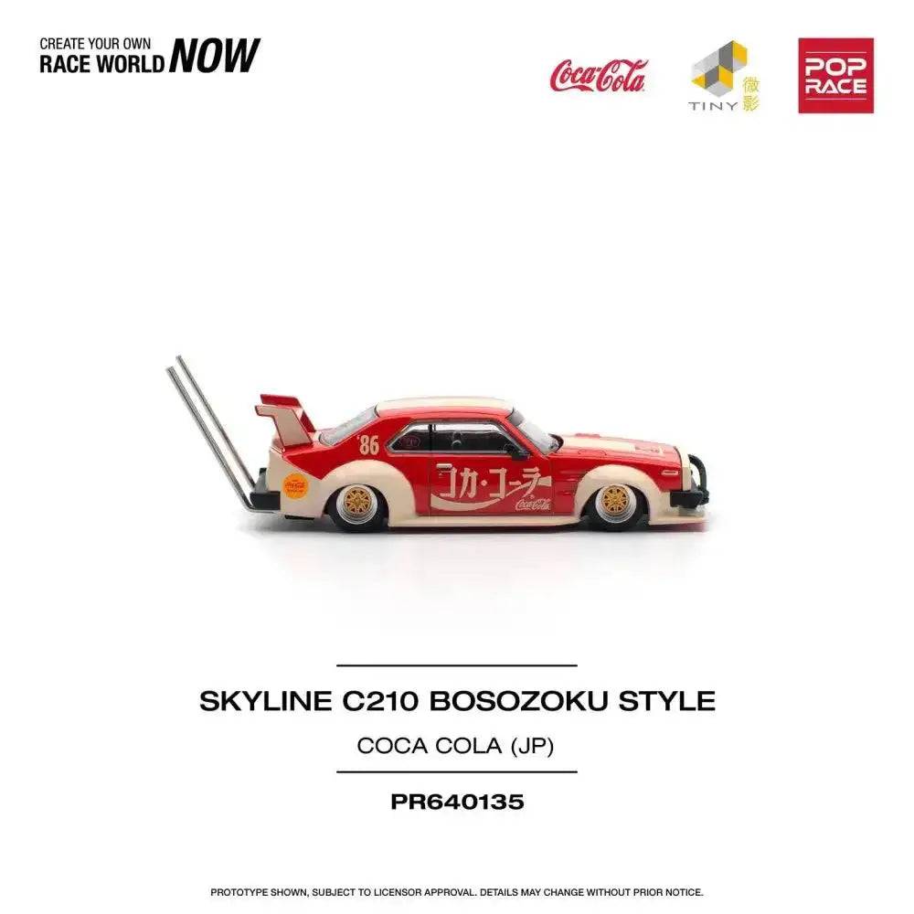 Pop Race 1:64 Skyline C210 Kaido Racer BOSOZOKU Style COCA COLA JP