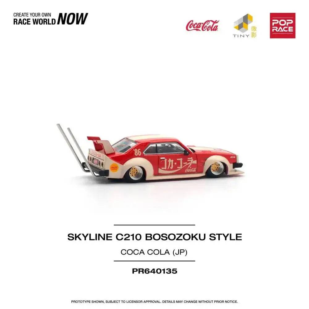 Pop Race 1:64 Skyline C210 Kaido Racer BOSOZOKU Style COCA COLA JP