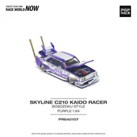 Thumbnail for Pop Race 1:64 Skyline C210 Kaido Racer BOSOZOKU Style PURPLE CHROME/SILVER