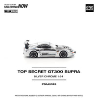 Thumbnail for Pop Race 1:64 Top Secret Toyota Supra GT300 Silver Chrome