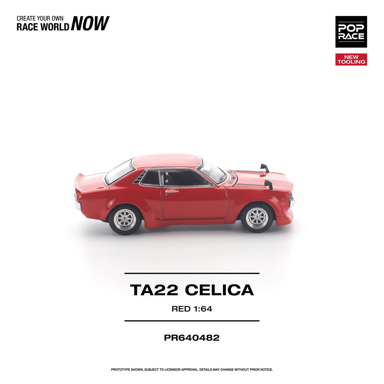 Pop Race 1:64 Toyota TA22 Celica Die-Cast Model – Classic Red Pre-Order