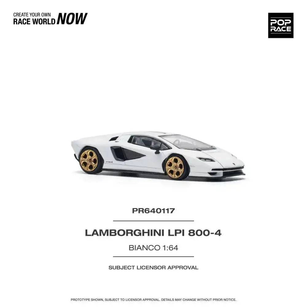 Pop Race 1:64Lamborghini Countach LPI 800-4 Bianco Siderale