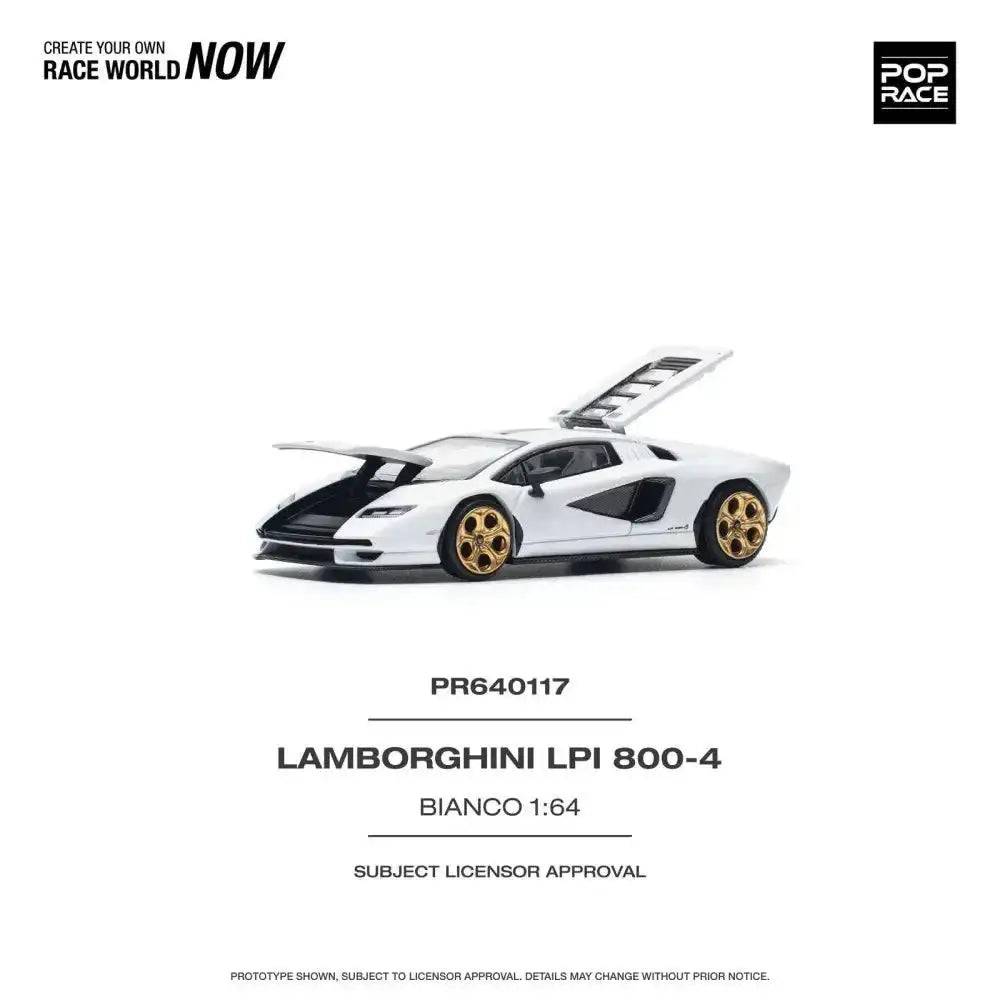 Pop Race 1:64Lamborghini Countach LPI 800-4 Bianco Siderale