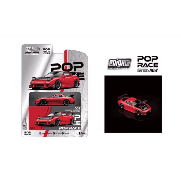 Pop Race Enigma Exclusive Mazda RX7 Widebody Metallic Red
