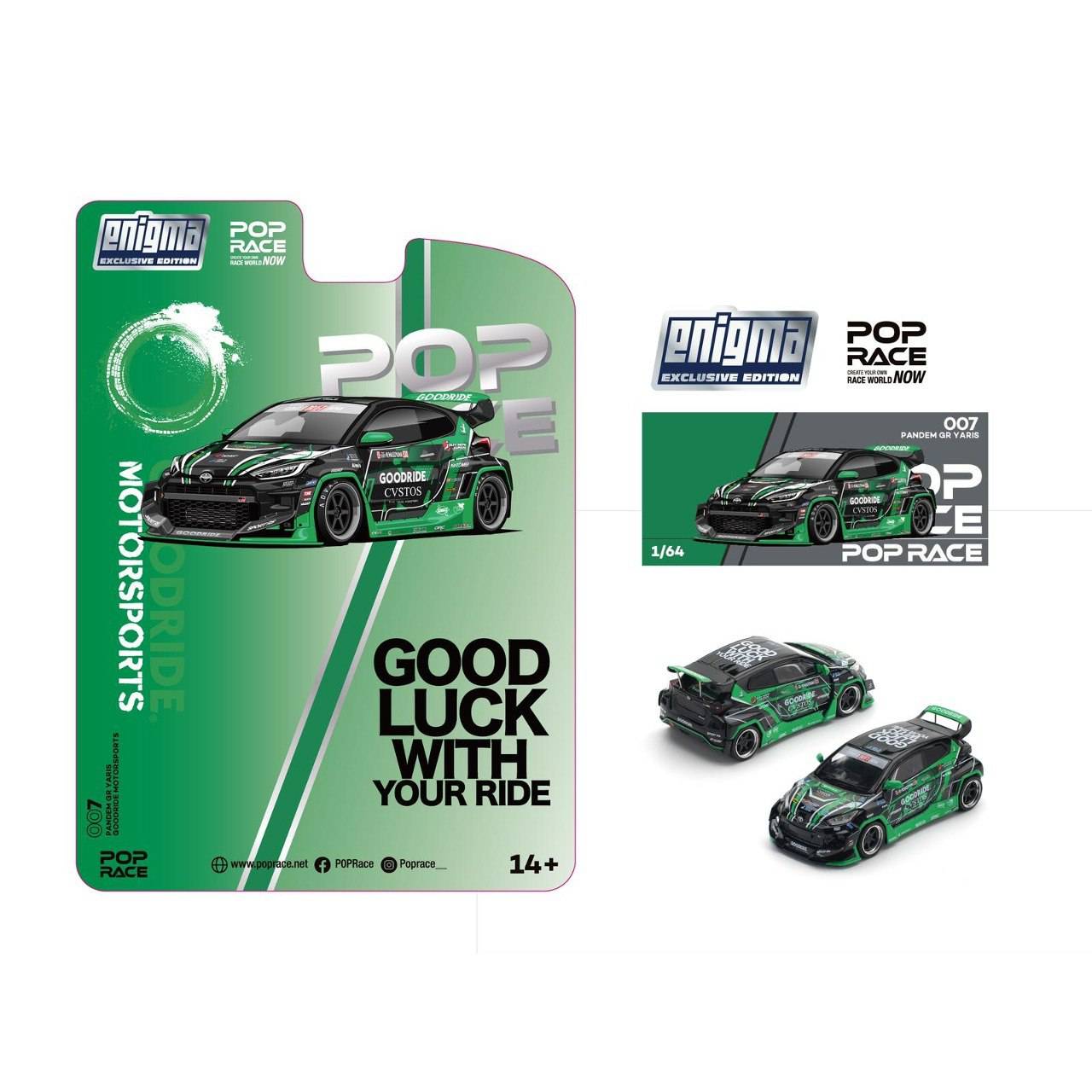 Pop Race x Enigma 1:64 Pandem GR-Yaris Good Ride Motor Sports