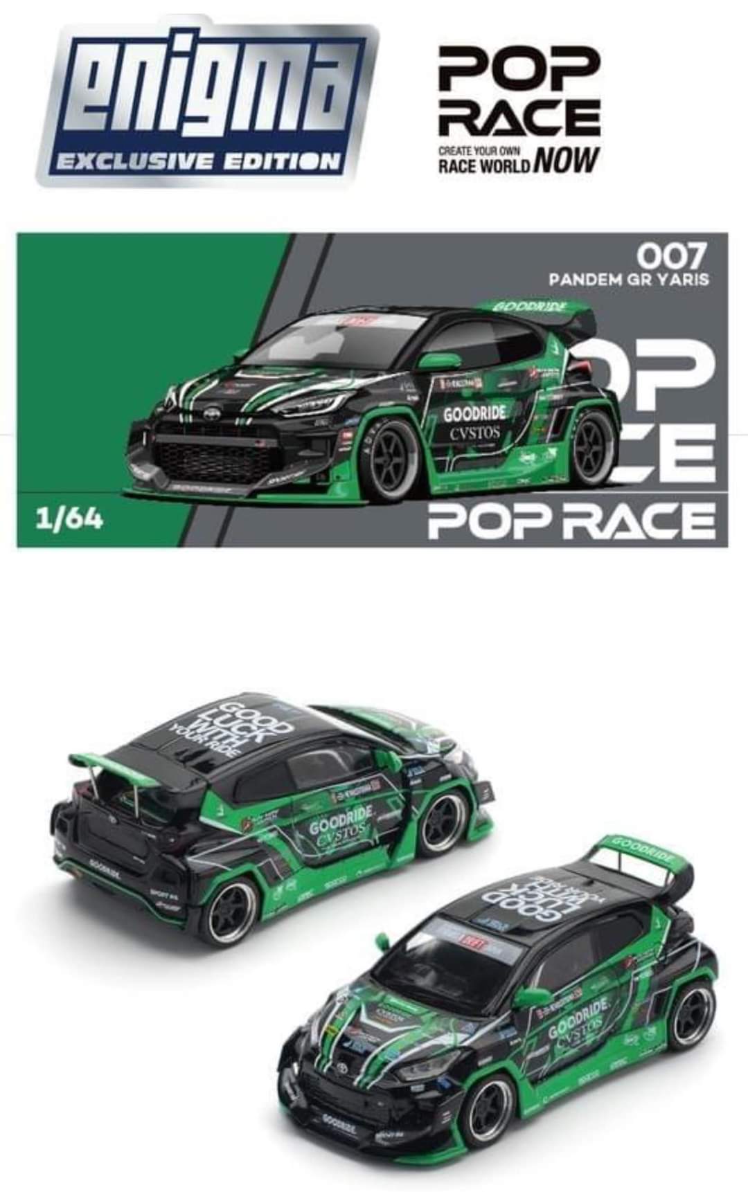 Pop Race x Enigma 1:64 Pandem GR-Yaris Good Ride Motor Sports