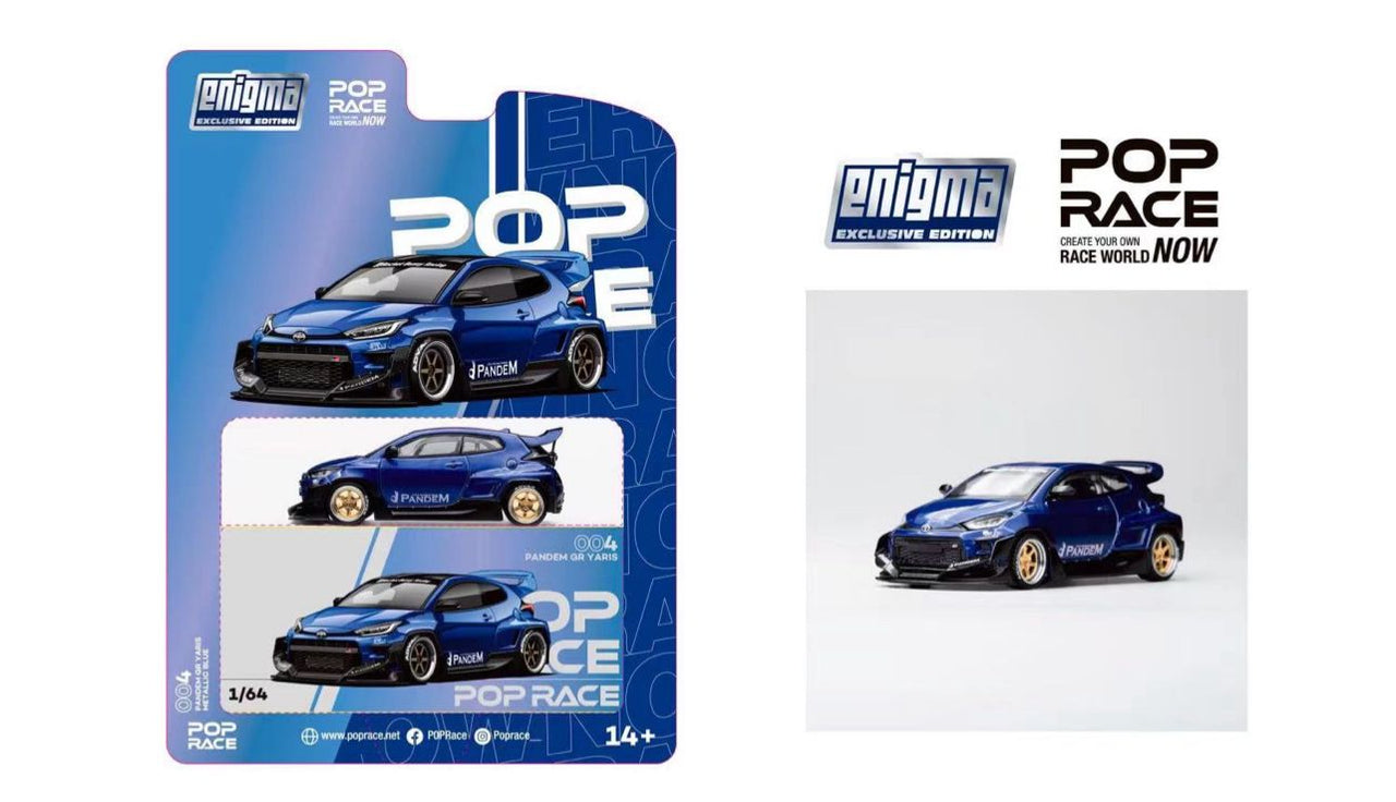 Pop Race x Enigma 1:64 Pandem GR-Yaris Metallic Blue CHASE