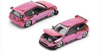 Thumbnail for Pop Race x Enigma 1:64 Pandem Honda Civic EG6 v1.5 Pink Chrome Chase
