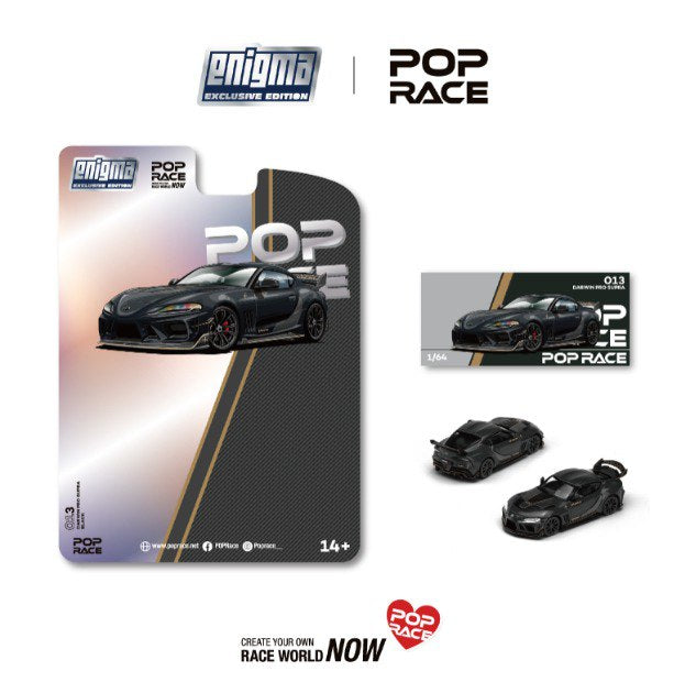 Pop Race x Enigma 1:64 Toyota Supra DARWIN PRO 66G NWB MIDNIGHT BLACK