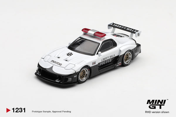 MINI GT 1:64 Mazda RX-7 LB Police Die-Cast | MGT01231-R – Little