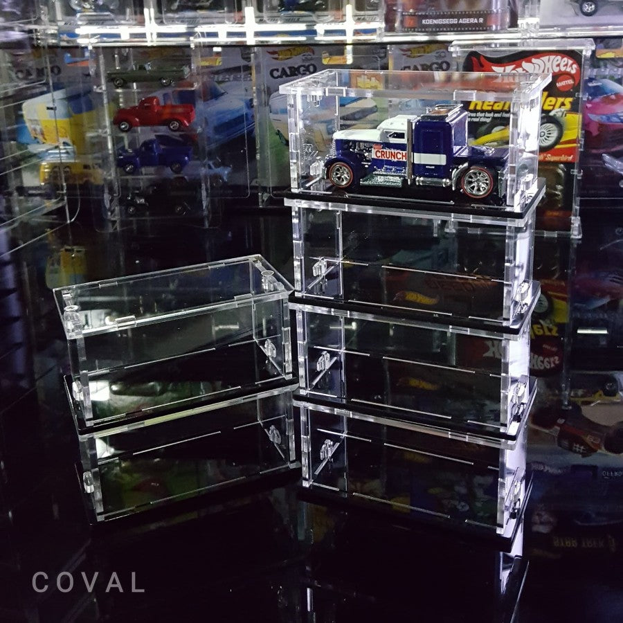 COVAL SBX-01-6PK Acrylic Display Case for Single Loose 1/64 Cars *Stackable*