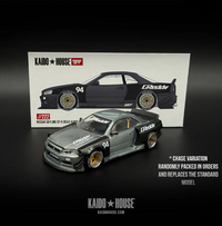 Thumbnail for Mini GT x Kaido House 1:64 Nissan Skyline GT-R (R34) Kaido Works GReddy V2 KHMG222 RAW CHASE