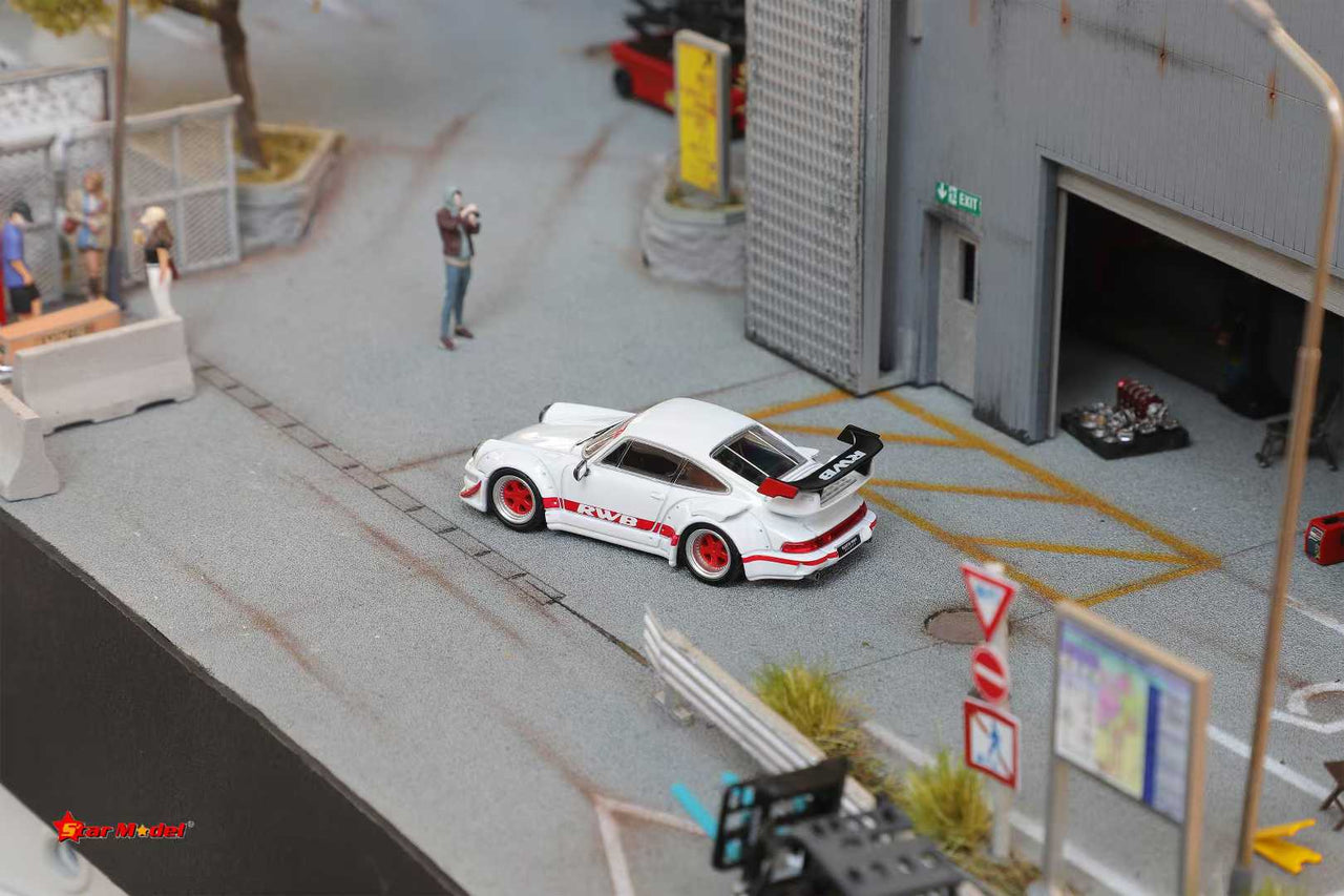 Star Model 1:64 Porsche RWB964 GT Wing Red