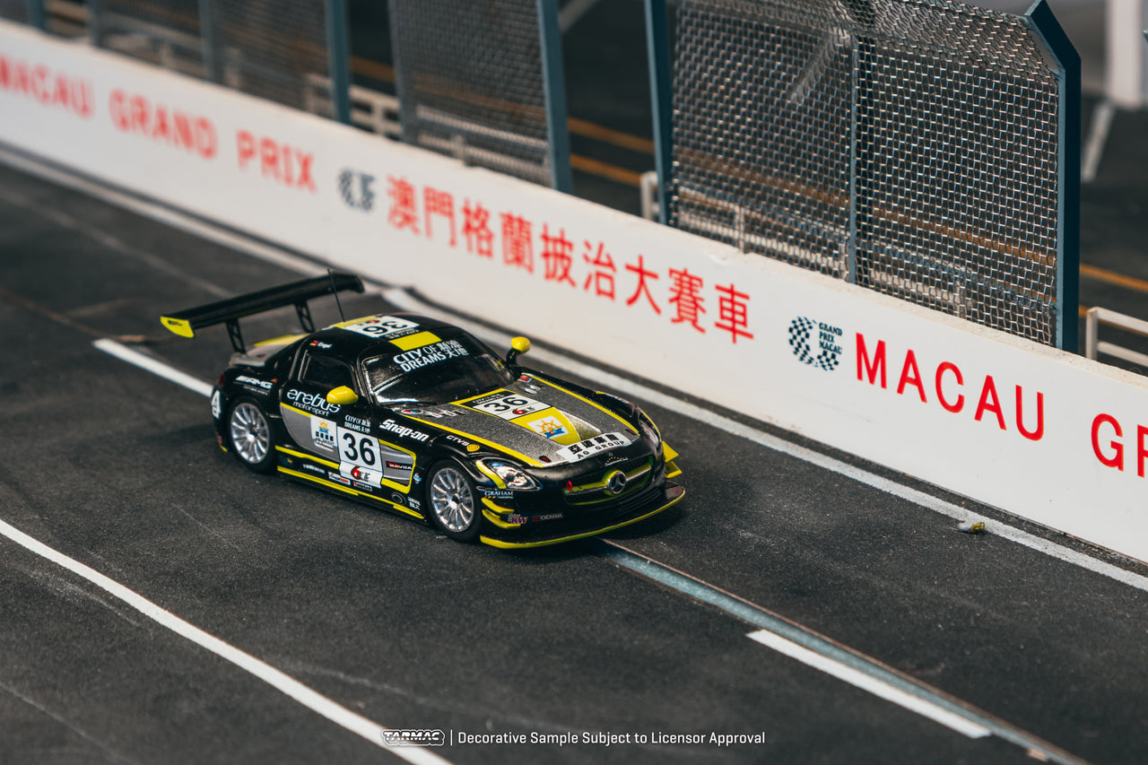 (PRE-ORDER)Tarmac Works 1:64 Mercedes-Benz SLS AMG GT3, Macau GT Cup 2013