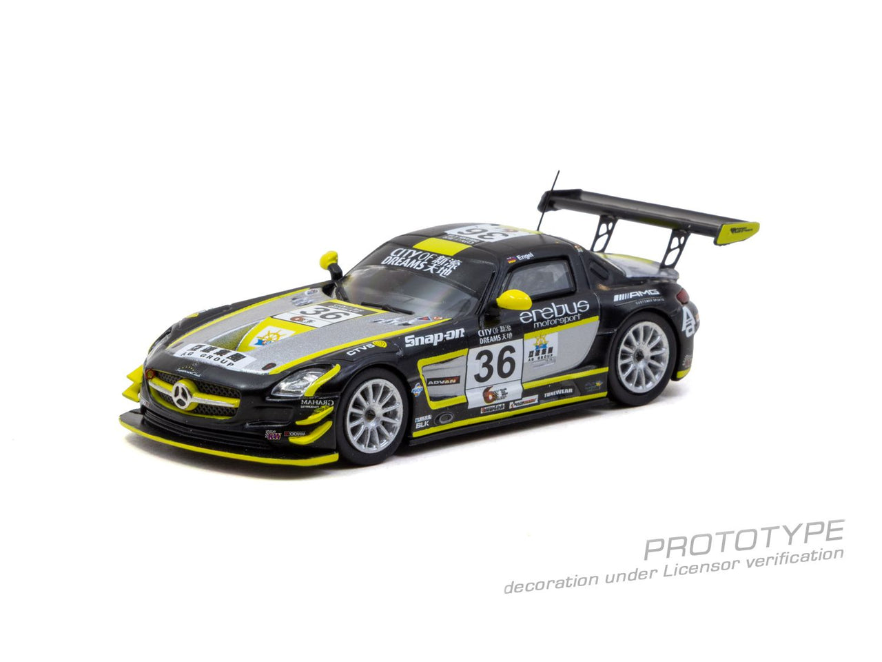 (PRE-ORDER)Tarmac Works 1:64 Mercedes-Benz SLS AMG GT3, Macau GT Cup 2013